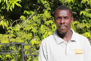 Thélémaque Dieutès, agent de sécurité  à Saint-Marc - photo Thierry Bozile 