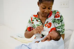 Mother with child in Haiti