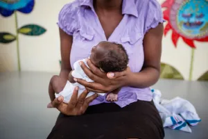 Mother with child in Haiti