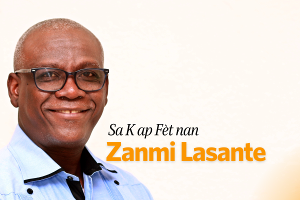 Portrait of the executive director of Zanmi Lasante , Dr Wesler Lambert 