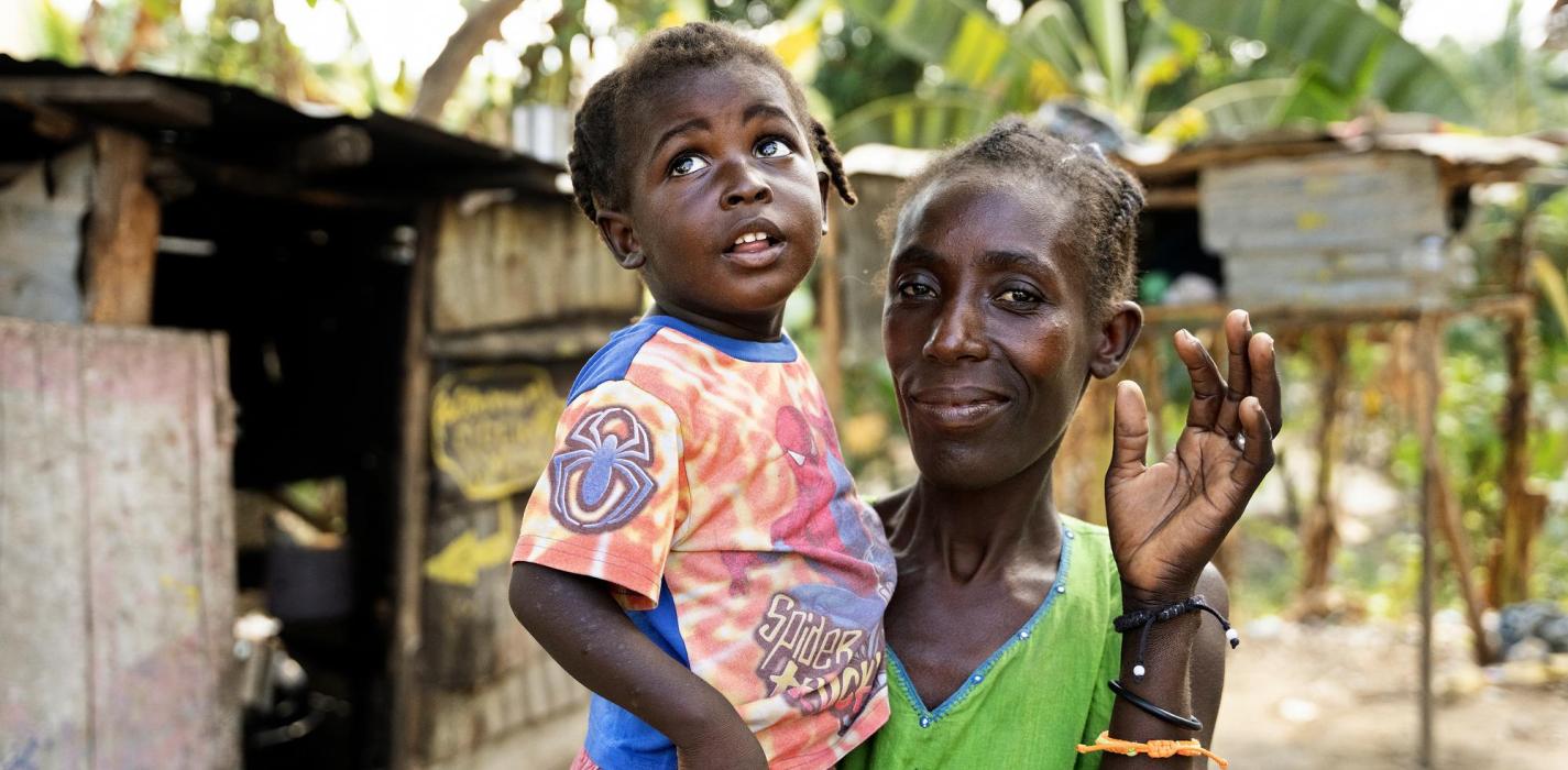 Le fils de Joléne, Raphaël, en Haïti