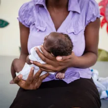 Mother with child in Haiti