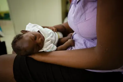 Mother with child in Haiti